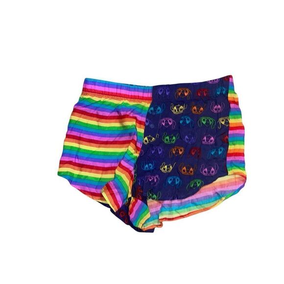 NICE Women's Disney Lilo and Stitch Pride Rainbow Silky Pajama Shorts Women's Pl - Picture 2 of 5